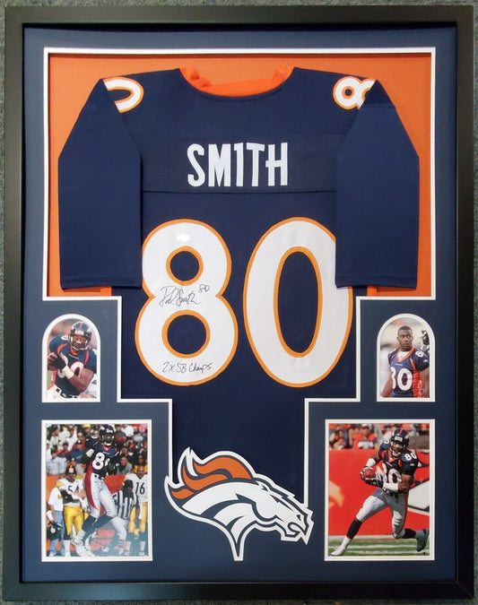 MVP Authentics Framed Denver Broncos Rod Smith Autographed Signed Jersey Jsa Coa 359.10 sports jersey framing , jersey framing
