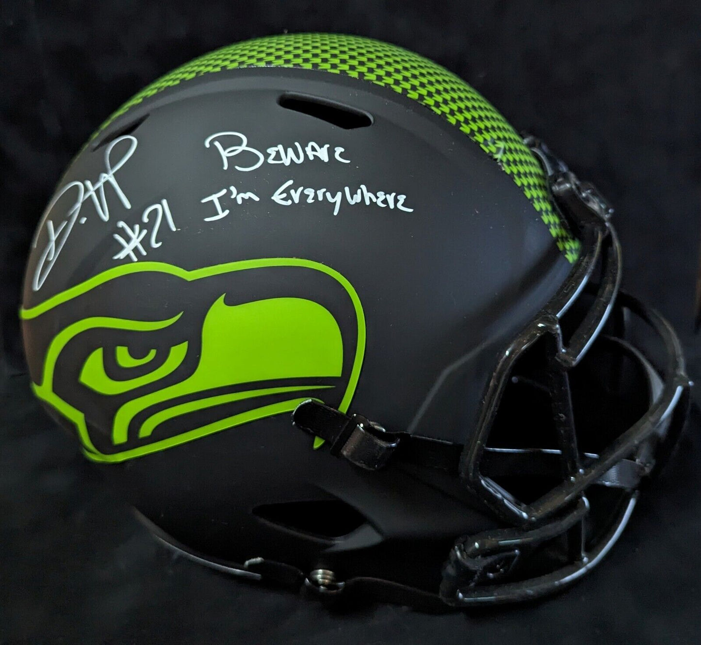MVP Authentics Seattle Seahawks Devon Witherspoon Signed Full Size Eclipse Replica Helmet Bas 265.50 sports jersey framing , jersey framing