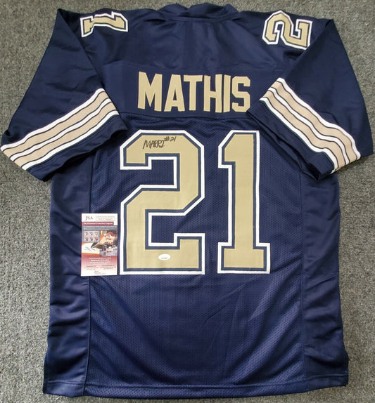 MVP Authentics Pitt Panthers Damarri Mathis Autographed Signed Jersey Jsa Coa 54 sports jersey framing , jersey framing