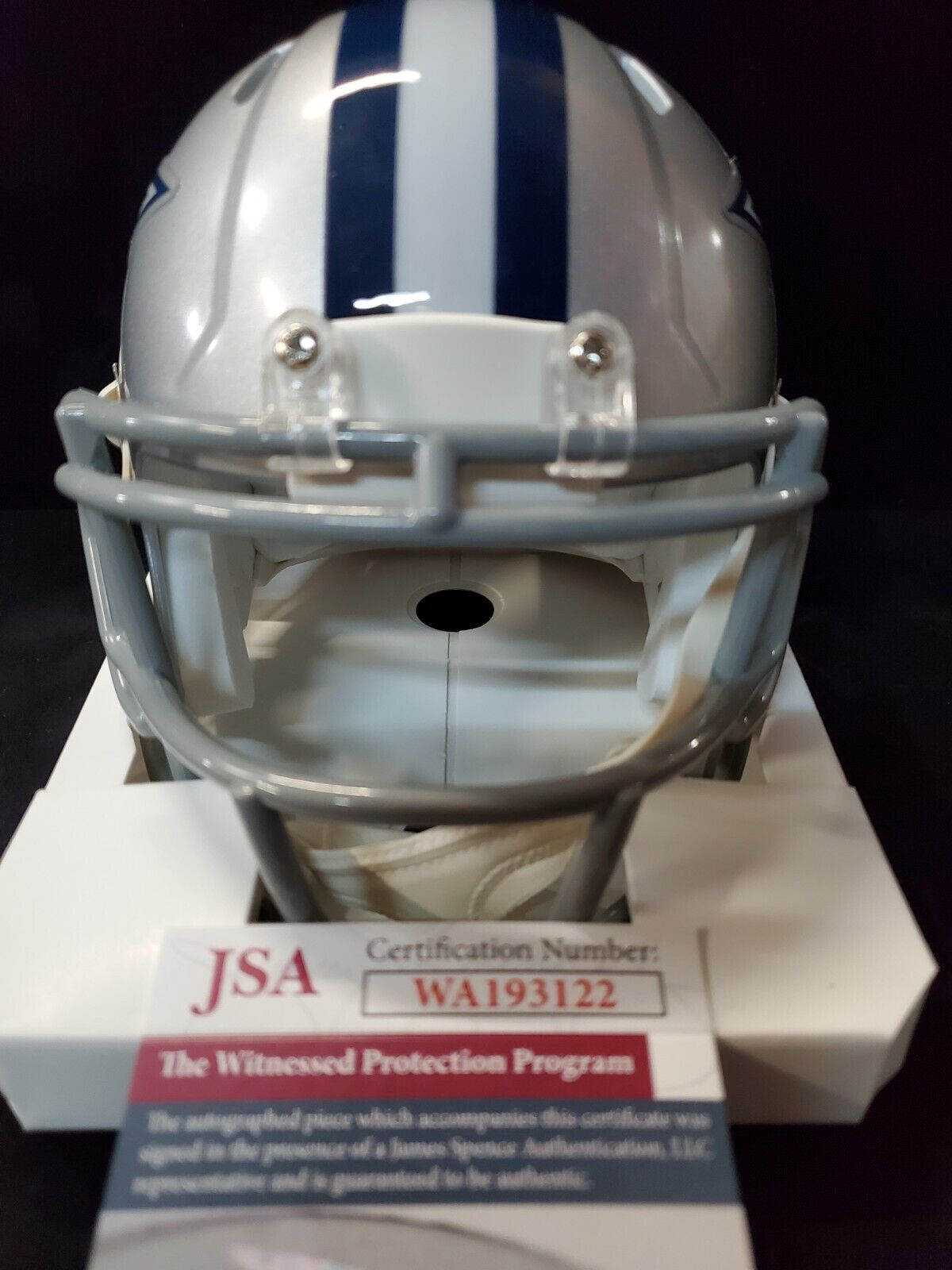 MVP Authentics Dallas Cowboys Jim Jeffcoat Signed Inscribed Speed Mini Helmet Jsa Coa 90 sports jersey framing , jersey framing