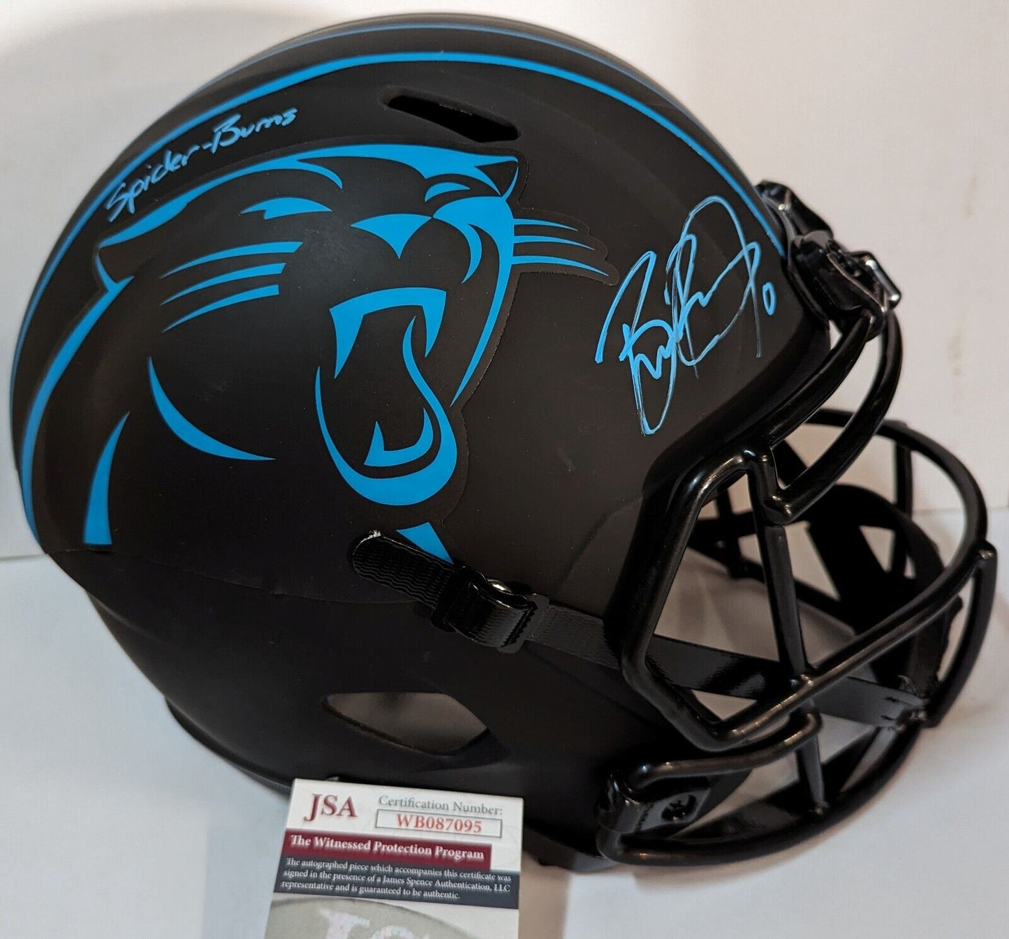 MVP Authentics Carolina Panthers Brian Burns Signed Inscribed Full Size Eclipse Rep Helmet Jsa 337.50 sports jersey framing , jersey framing