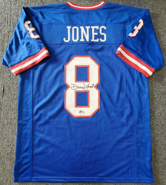 MVP Authentics N.Y. Giants Daniel Jones Autographed Signed Jersey Beckett Holo 215.10 sports jersey framing , jersey framing