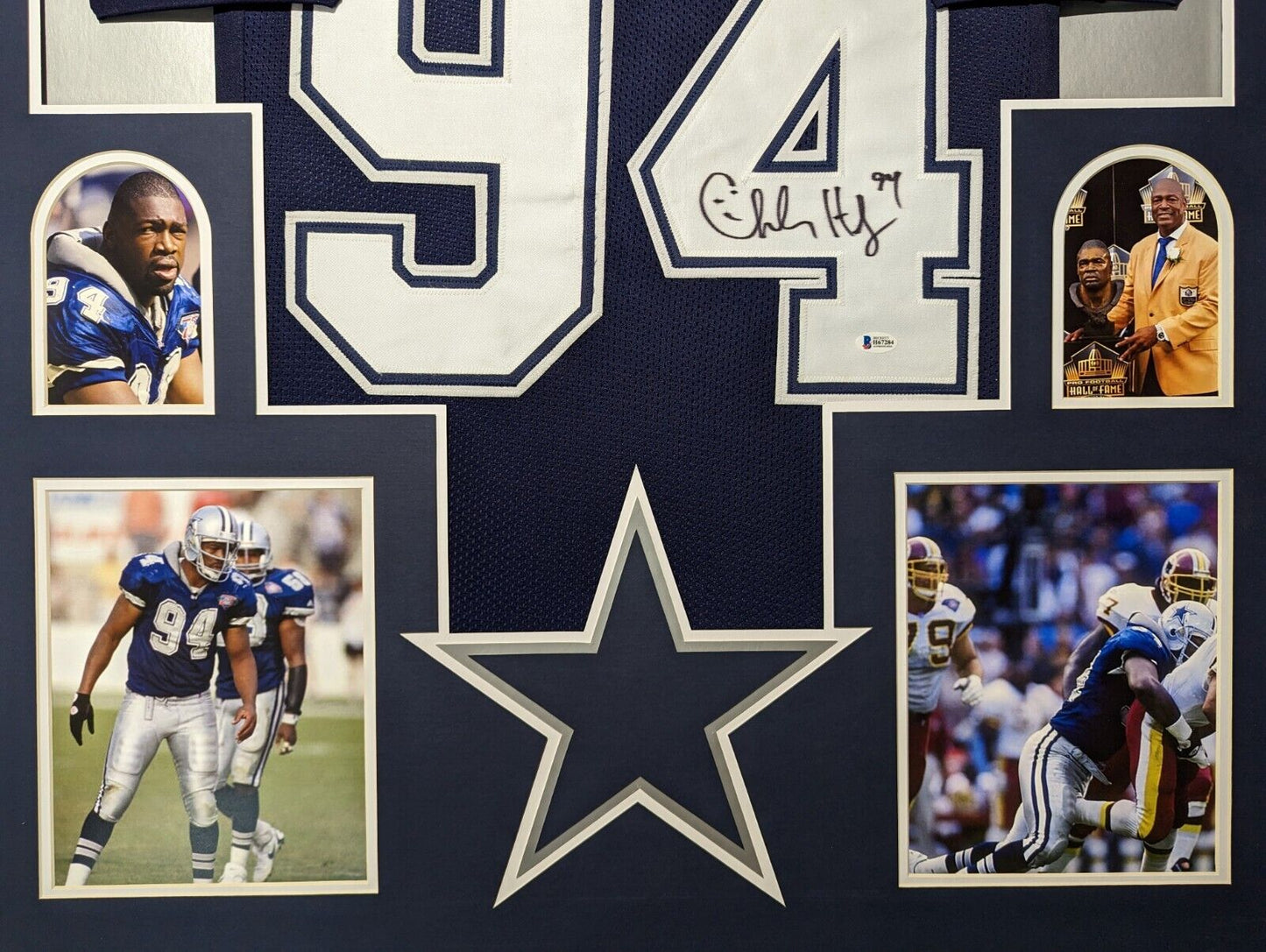 MVP Authentics Framed Dallas Cowboys Charles Haley Autographed Signed Jersey Beckett Coa 382.50 sports jersey framing , jersey framing
