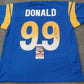 MVP Authentics Los Angeles Rams Aaron Donald Autographed Signed Jersey Jsa Coa 251.10 sports jersey framing , jersey framing