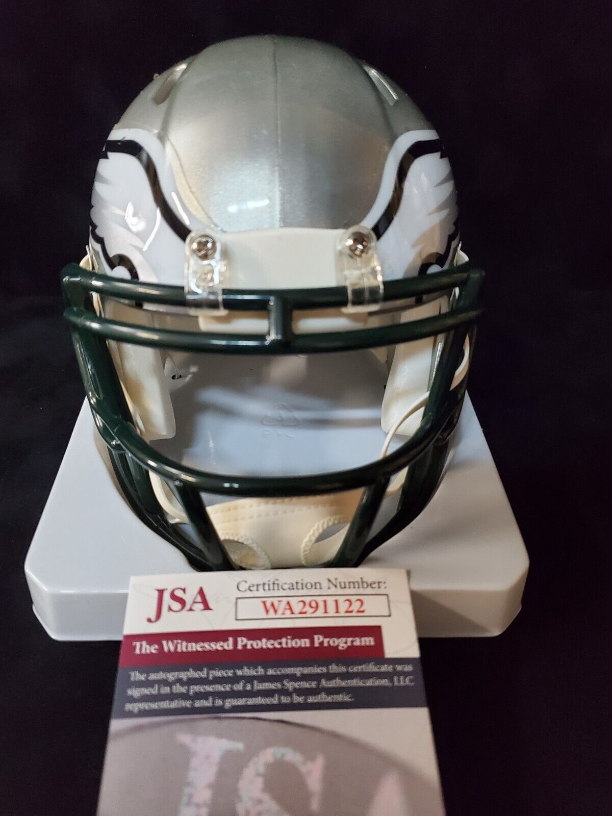 MVP Authentics Philadelphia Eagles Jordan Davis Autographed Signed Flash Mini Helmet Jsa Coa 117 sports jersey framing , jersey framing