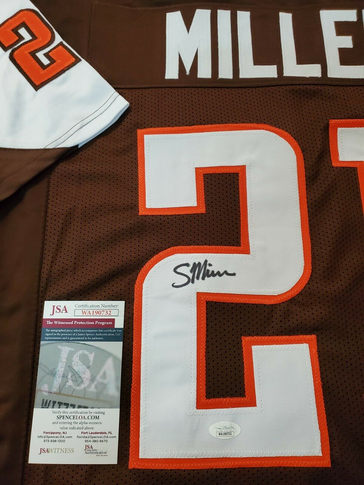 MVP Authentics Bowling Green Falcons Scotty Miller Autographed Signed Jersey Jsa Coa 112.50 sports jersey framing , jersey framing