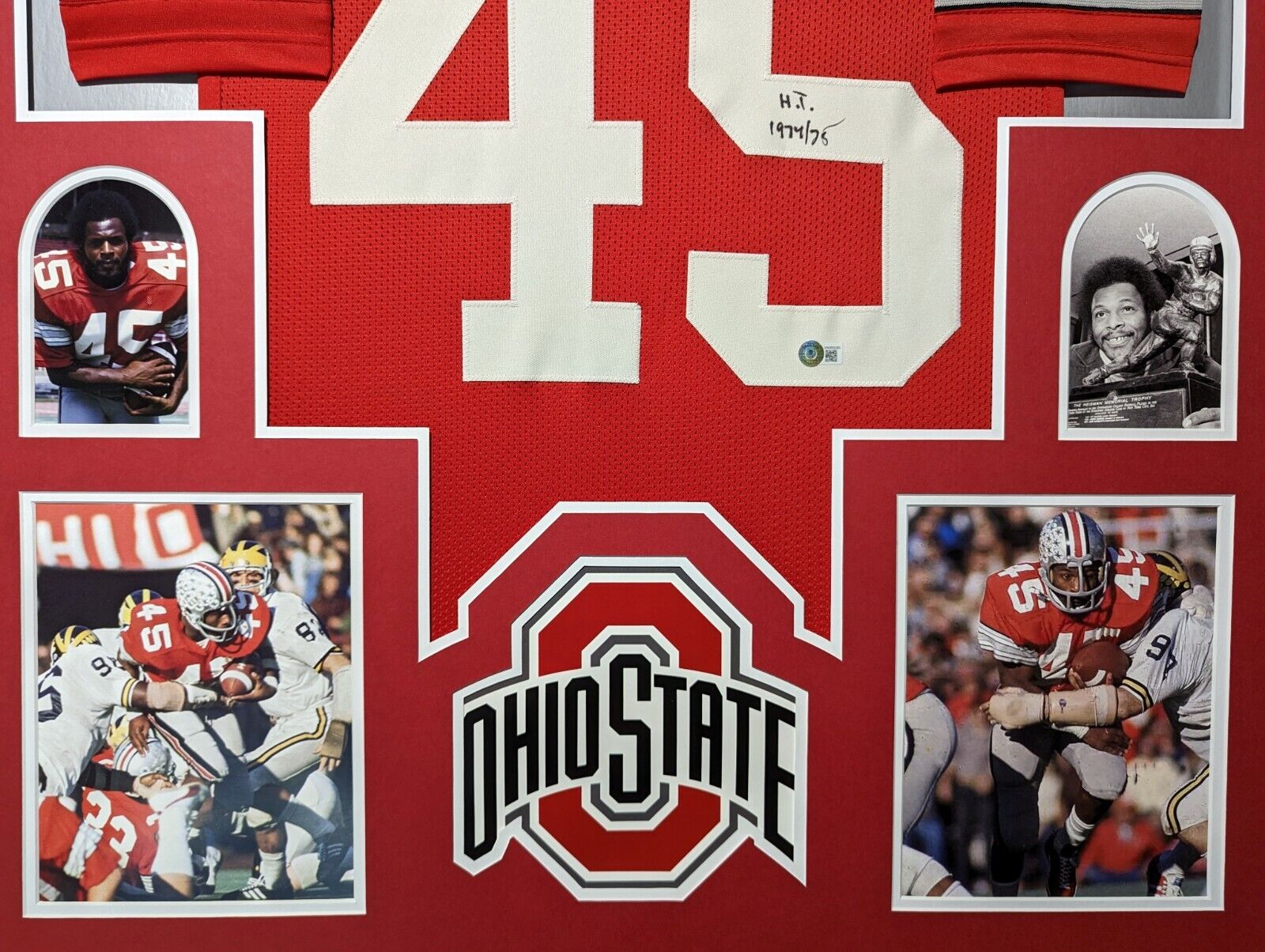 MVP Authentics Framed Ohio State Buckeyes Archie Griffin Autographed Signed Jersey Beckett Holo 675 sports jersey framing , jersey framing