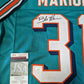 MVP Authentics Miami Dolphins Brock Marion Autographed Signed Jersey Jsa Coa 90 sports jersey framing , jersey framing