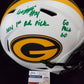 MVP Authentics Green Bay Packers Eric Stokes Signed 2X Insc F/S Lunar Replica Helmet Jsa Coa 274.50 sports jersey framing , jersey framing