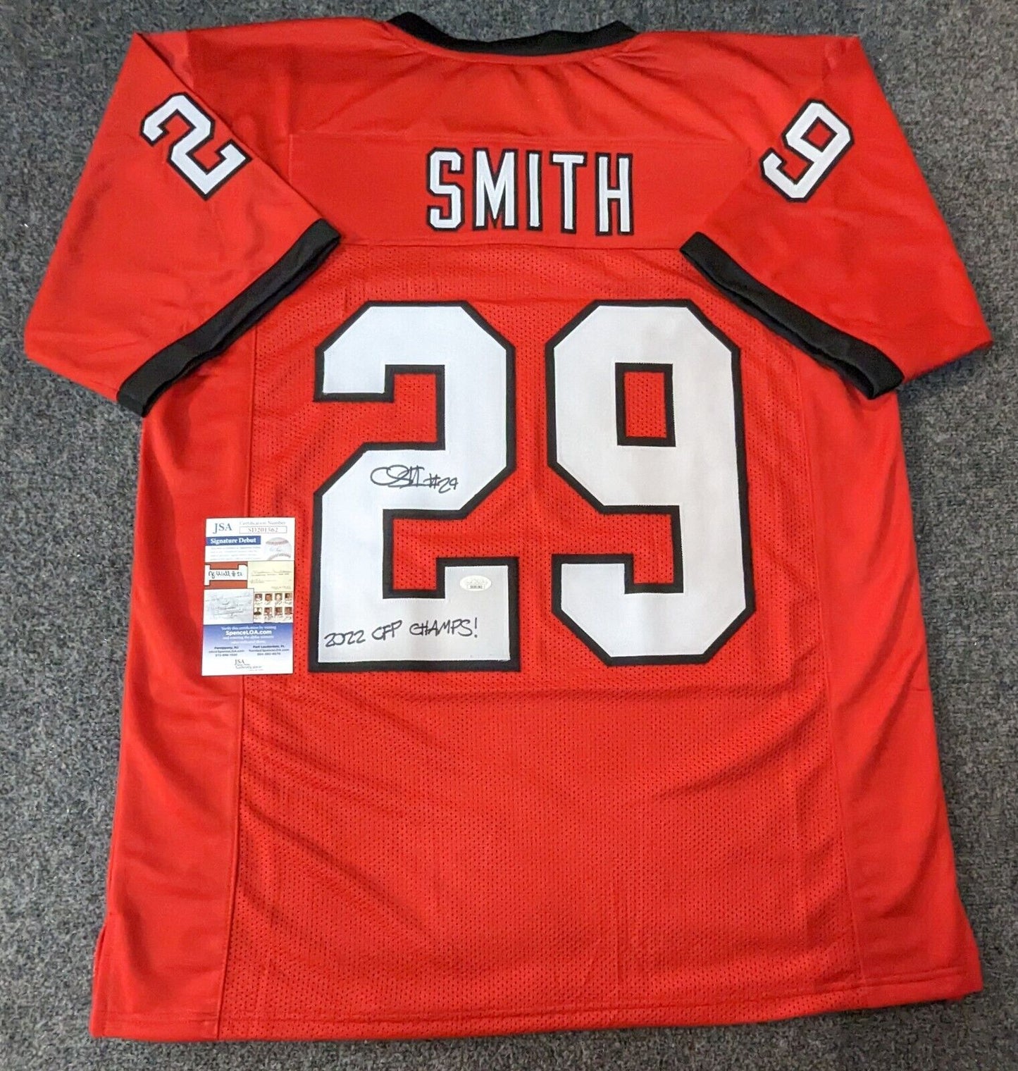 MVP Authentics Georgia Bulldogs Christopher Smith Autographed Signed Inscribed Jersey Jsa Coa 144 sports jersey framing , jersey framing