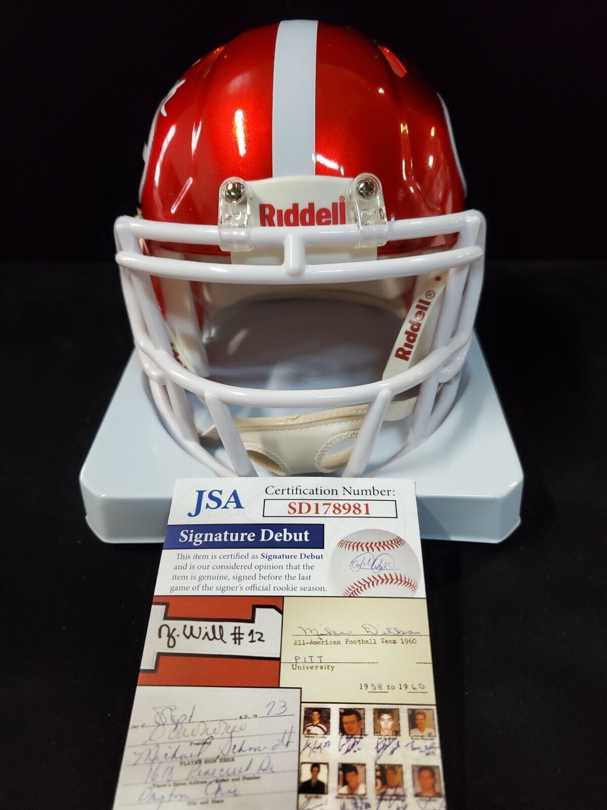 MVP Authentics Georgia Bulldogs Nolan Smith Jr Autographed Signed Flash Mini Helmet Jsa Coa 112.50 sports jersey framing , jersey framing