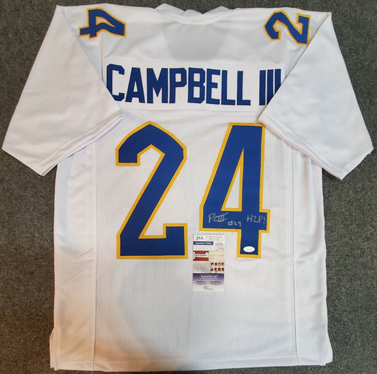 MVP Authentics Pitt Panthers Phil Campbell Iii Signed Inscribed "H2p!" Jersey Jsa Coa 63 sports jersey framing , jersey framing
