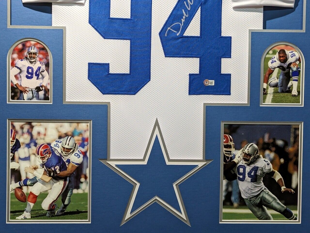MVP Authentics Framed Dallas Cowboys Demarcus Ware Autographed Signed Jersey Beckett Holo 652.50 sports jersey framing , jersey framing