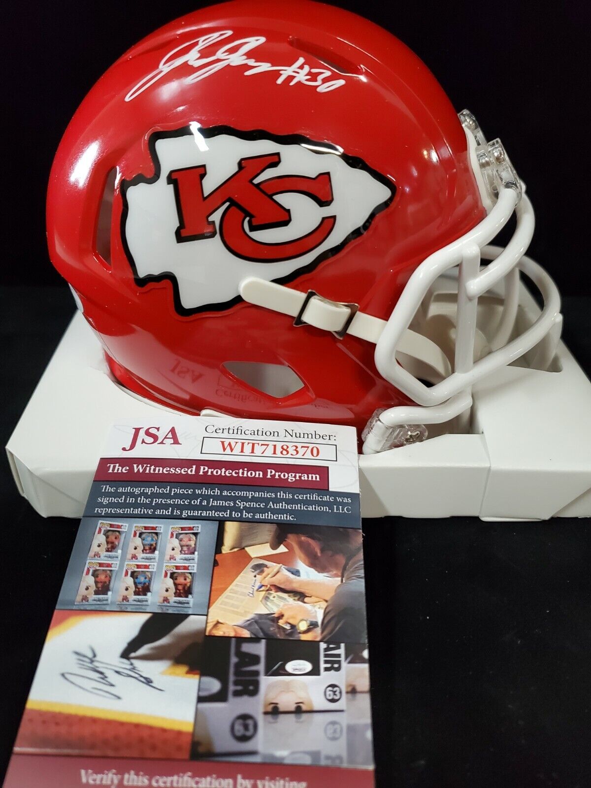 MVP Authentics Kansas City Chiefs L'jarius Sneed Autographed Signed Speed Mini Helmet Jsa Coa 135 sports jersey framing , jersey framing
