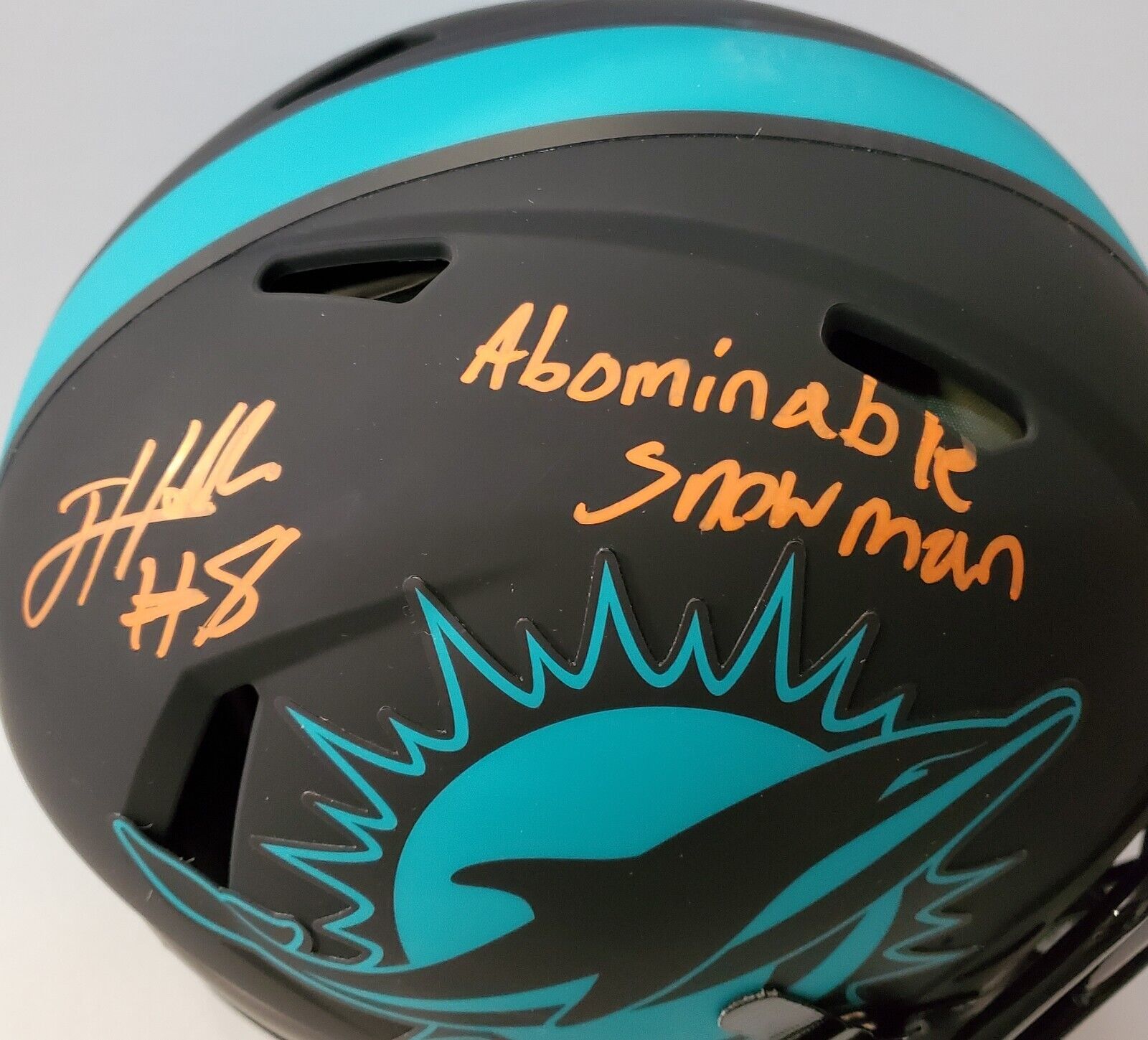 MVP Authentics Miami Dolphins Jevon Holland Signed Full Size Eclipse Authentic Helmet Jsa Coa 450 sports jersey framing , jersey framing