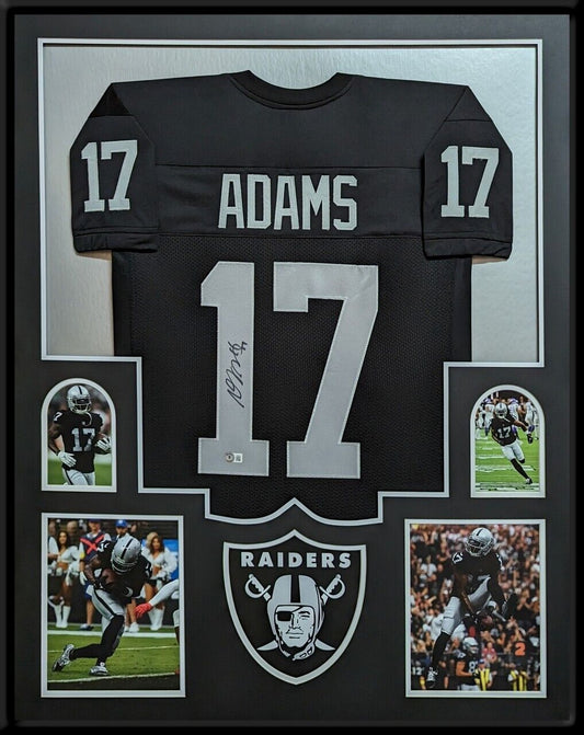 MVP Authentics Framed Las Vegas Raiders Davante Adams Autographed Signed Jersey Beckett Holo 540 sports jersey framing , jersey framing