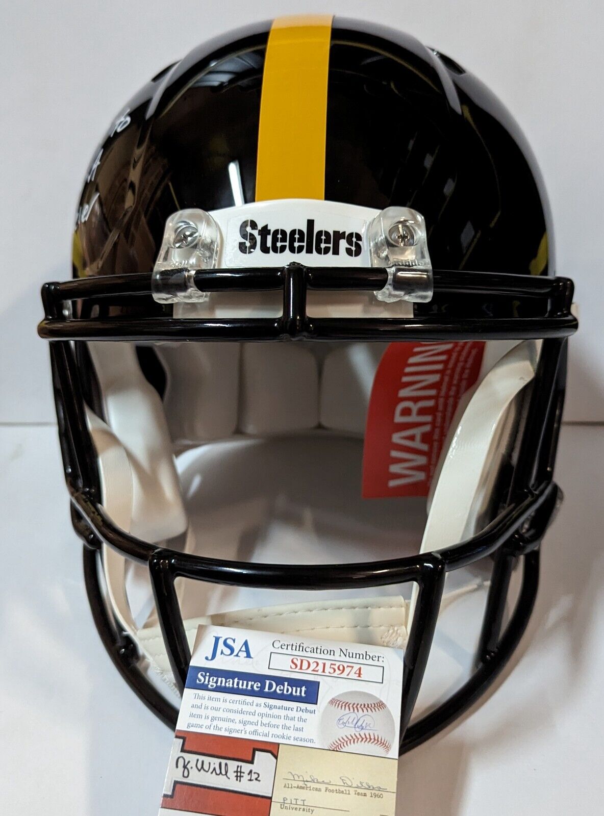 MVP Authentics Pittsburgh Steelers Joey Porter Jr Signed Full Size Speed Auth Helmet Jsa Coa 472.50 sports jersey framing , jersey framing