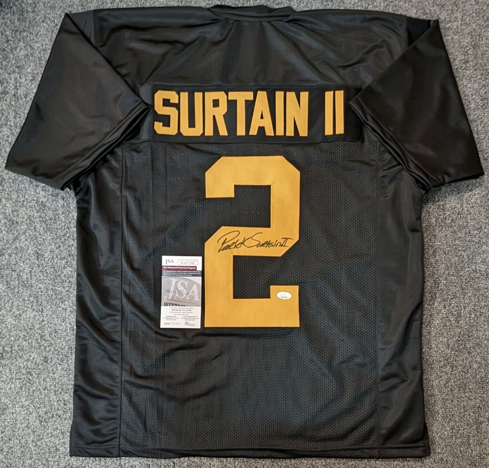 MVP Authentics American Heritage Patriots Pat Surtain Ii Autographed Signed Jersey Jsa Coa 161.10 sports jersey framing , jersey framing