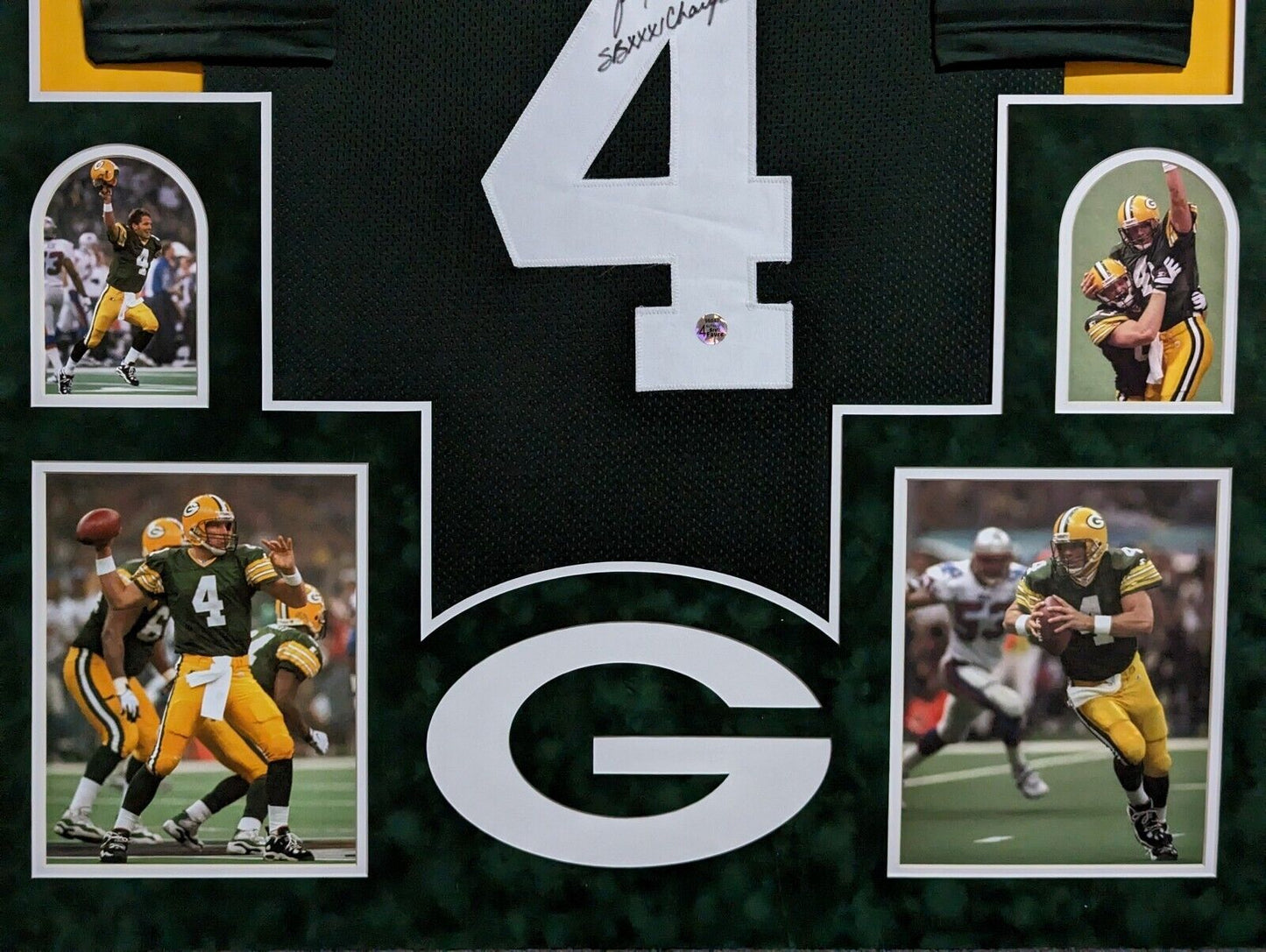 MVP Authentics Framed Green Bay Packers Brett Favre Autographed Signed Insc Jersey Favre Holo 719.10 sports jersey framing , jersey framing