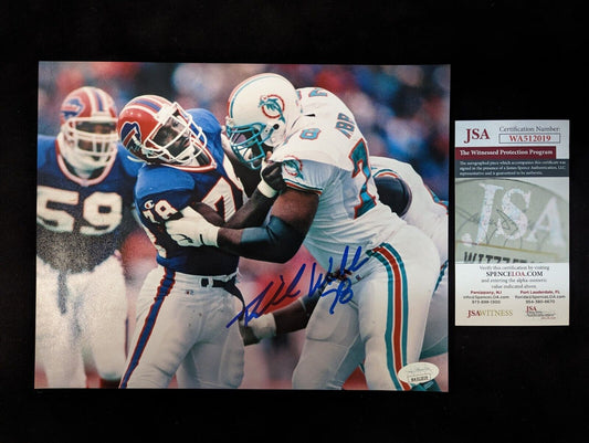 MVP Authentics Miami Dolphins Richmond Webb Autographed Signed 8X10 Photo Jsa Coa 45 sports jersey framing , jersey framing