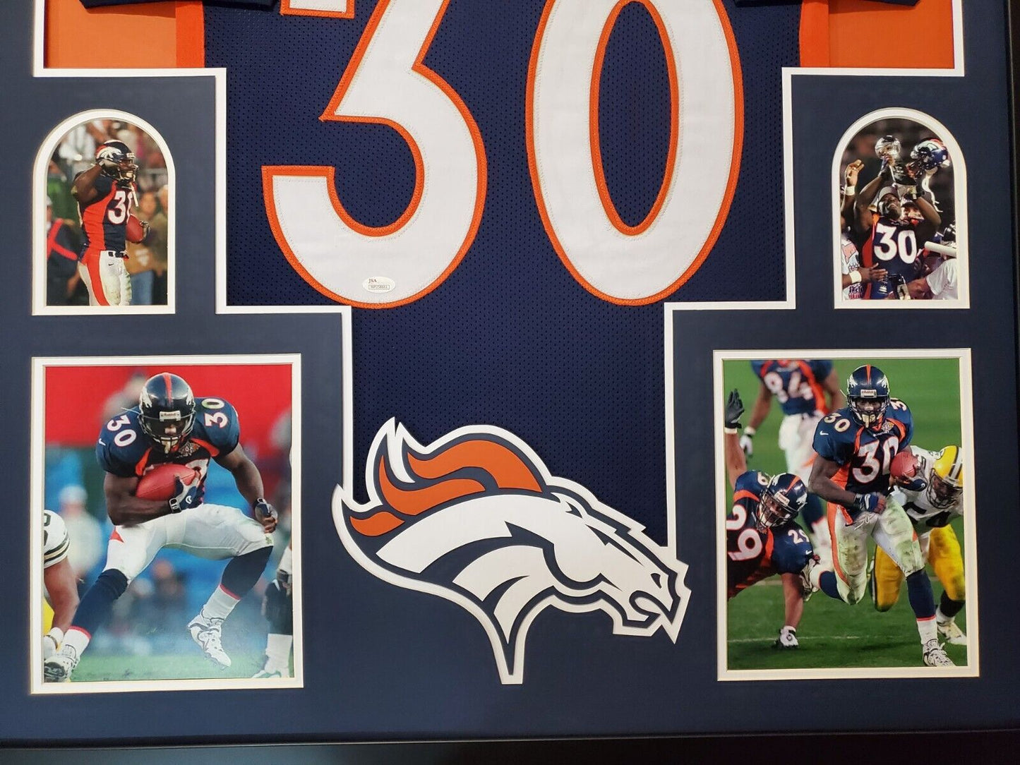 MVP Authentics Framed Denver Broncos Terrell Davis Autographed Signed Jersey Jsa Coa 539.10 sports jersey framing , jersey framing