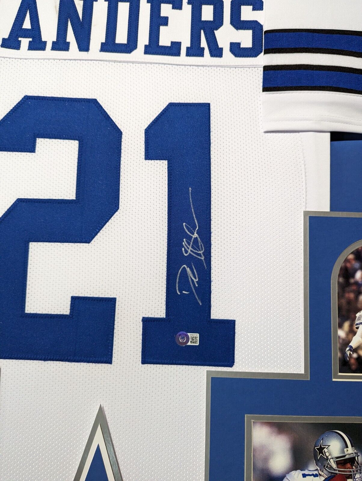 Framed Dallas Cowboys Deion Sanders Autographed Signed Jersey