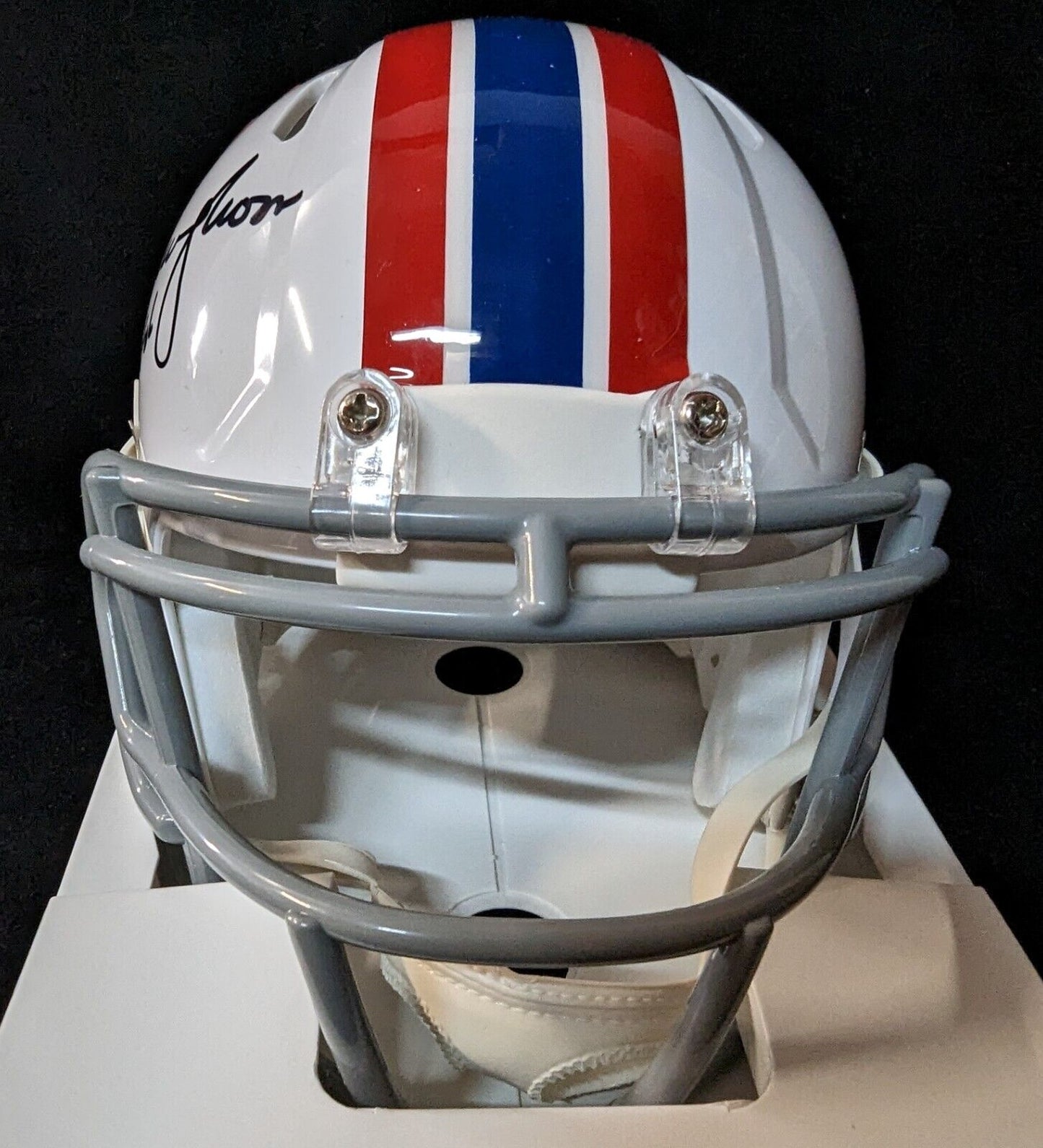 MVP Authentics Warren Moon Autographed Signed Houston Oilers Speed Mini Helmet Beckett Holo 112.50 sports jersey framing , jersey framing