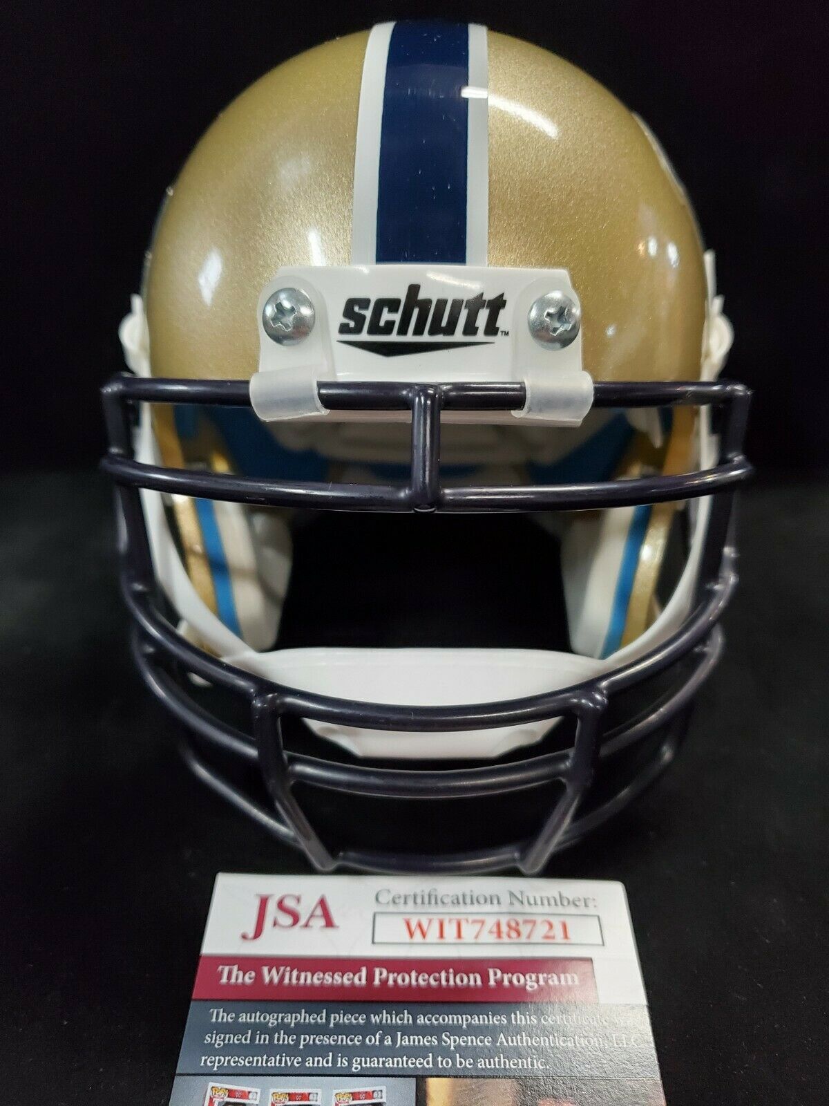 MVP Authentics Pitt Panthers Cam Bright Autographed Signed Speed Mini Helmet Jsa Coa 31.50 sports jersey framing , jersey framing