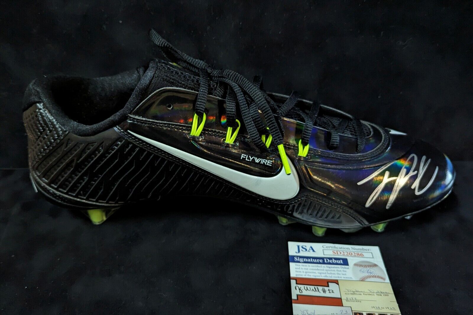 MVP Authentics Pittsburgh Steelers Joey Porter Jr Autographed Signed Cleat Jsa Coa 117 sports jersey framing , jersey framing