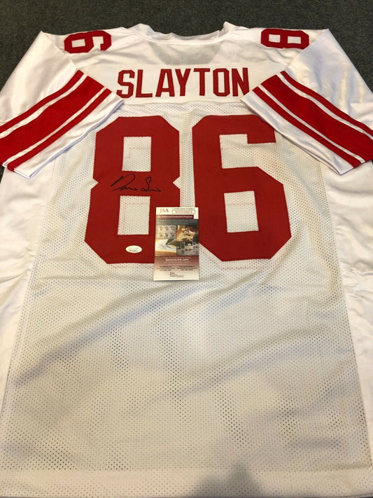 MVP Authentics N.Y. Giants Darius Slayton Autographed Signed Jersey Jsa Coa Black Signature 107.10 sports jersey framing , jersey framing