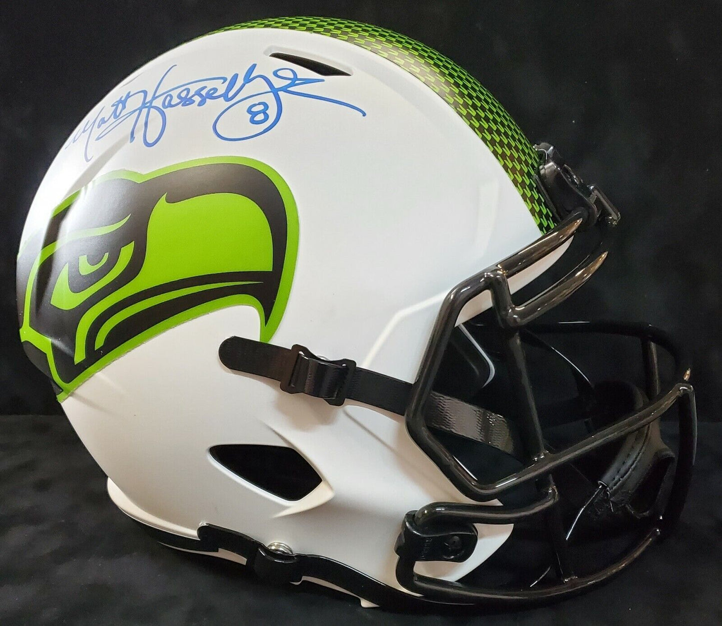 MVP Authentics Seattle Seahawks Matt Hasselbeck Signed Full Size Lunar Replica Helmet Bas Holo 315 sports jersey framing , jersey framing