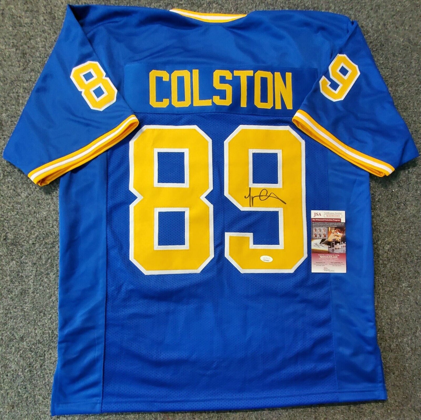 MVP Authentics Hofstra Pride Marques Colston Autographed Signed Jersey Jsa Coa 117 sports jersey framing , jersey framing