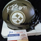 MVP Authentics Pittsburgh Steelers Broderick Jones Autographed Salute Mini Helmet Jsa Coa 90 sports jersey framing , jersey framing