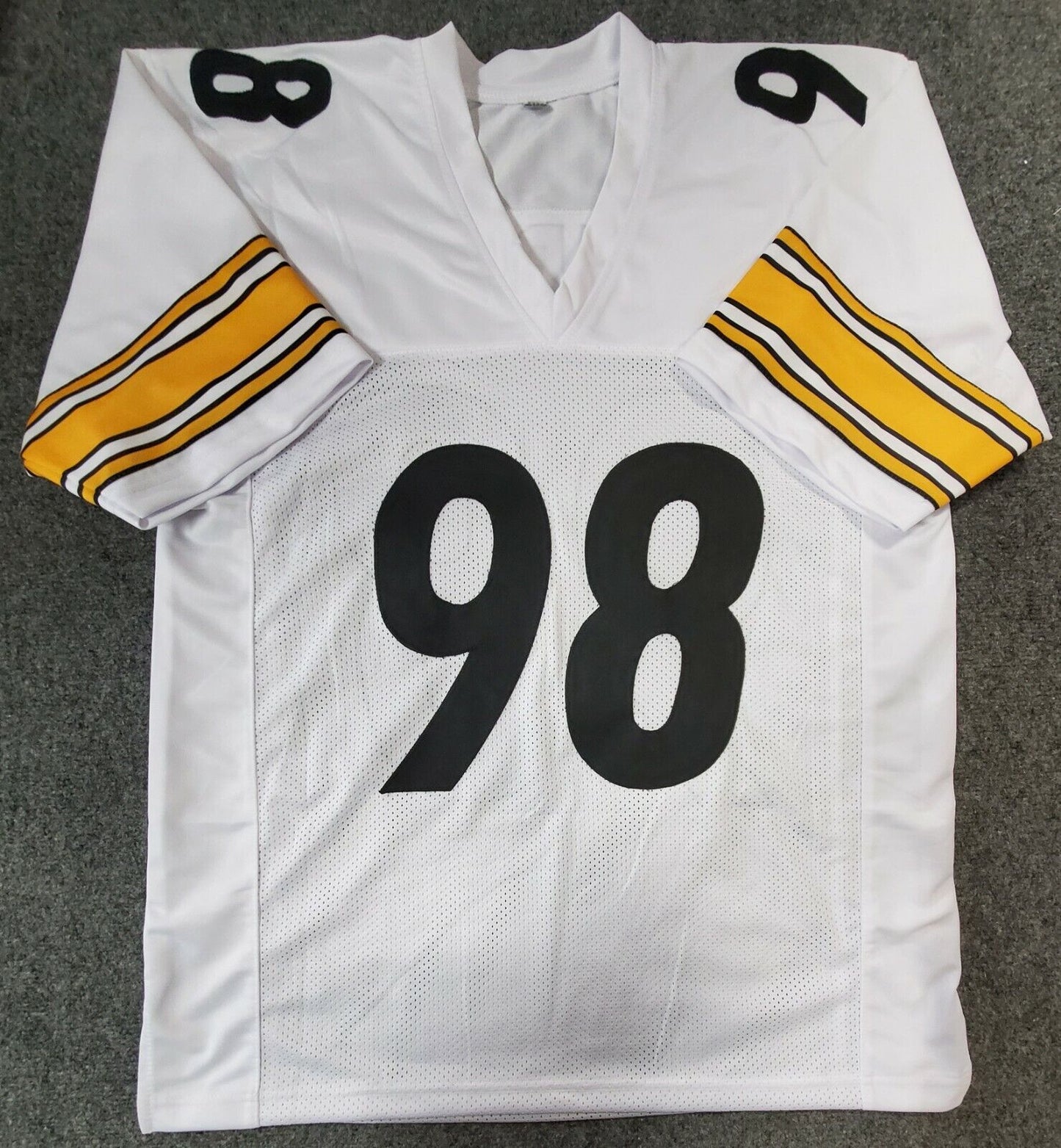 MVP Authentics Pittsburgh Steelers Casey Hampton Autographed Signed Jersey Beckett Holo 125.10 sports jersey framing , jersey framing
