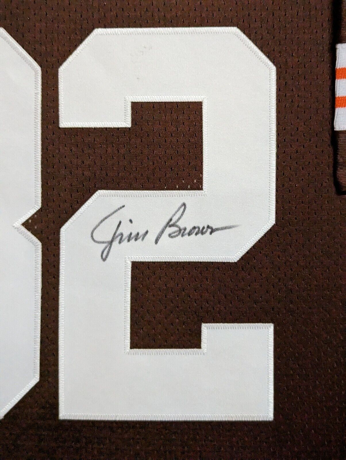 MVP Authentics Custom Framed In Suede Cleveland Browns Jim Brown Autographed Signed Jersey Jsa 2025 sports jersey framing , jersey framing