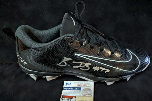 MVP Authentics Pittsburgh Steelers Broderick Jones Autographed Signed Cleat Jsa Coa 81 sports jersey framing , jersey framing