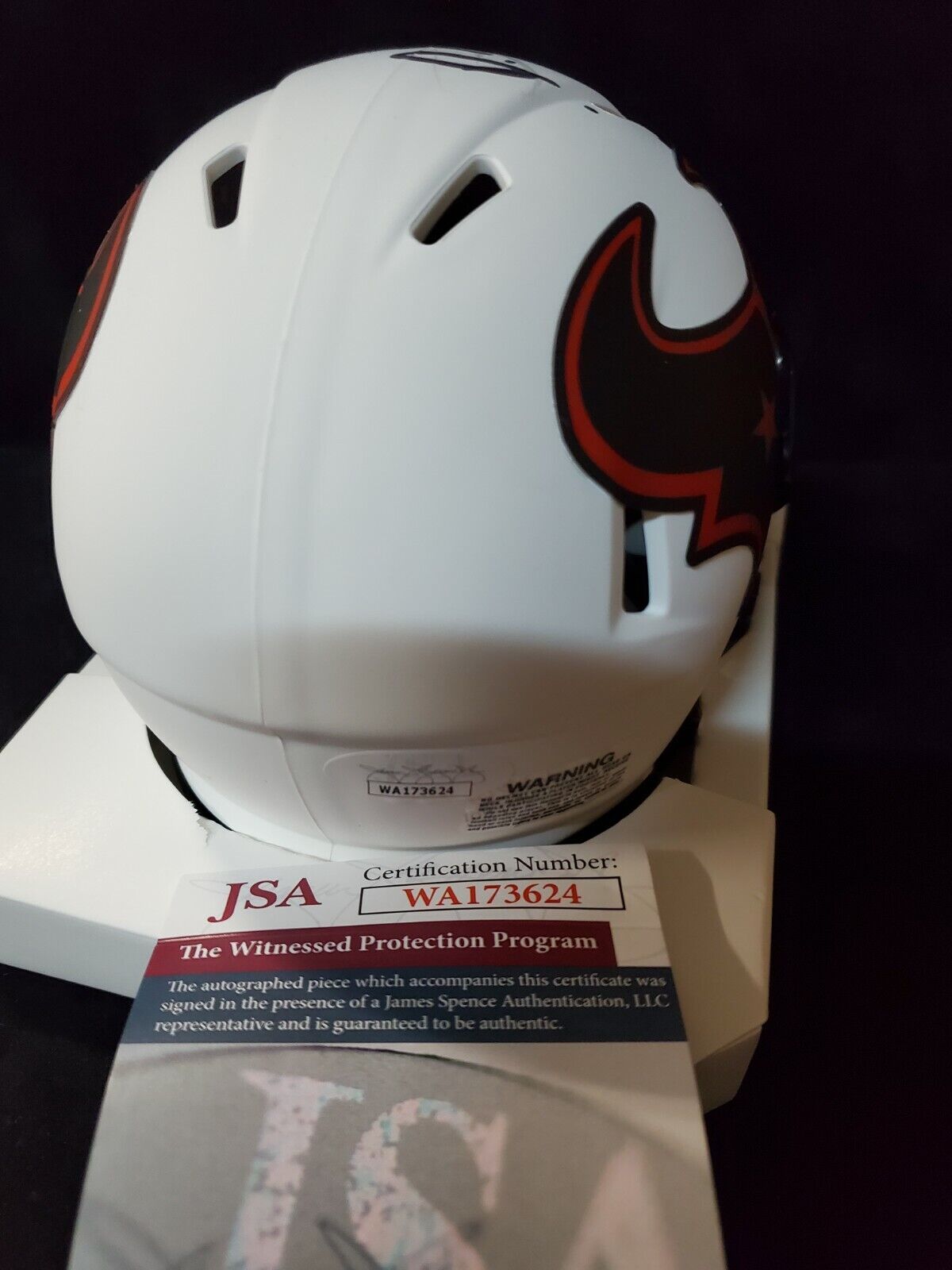 MVP Authentics Houston Texans Daesean Hamilton Signed Inscribed Lunar Mini Helmet Jsa Coa 85.50 sports jersey framing , jersey framing