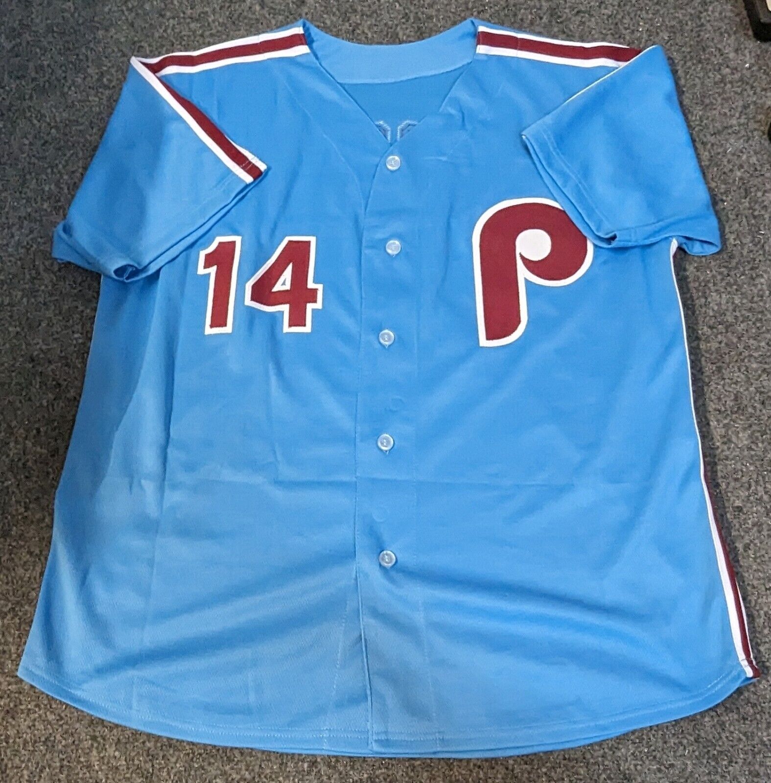 MVP Authentics Philadelphia Phillies Pete Rose Autographed Signed Custom Jersey Jsa Coa 126 sports jersey framing , jersey framing