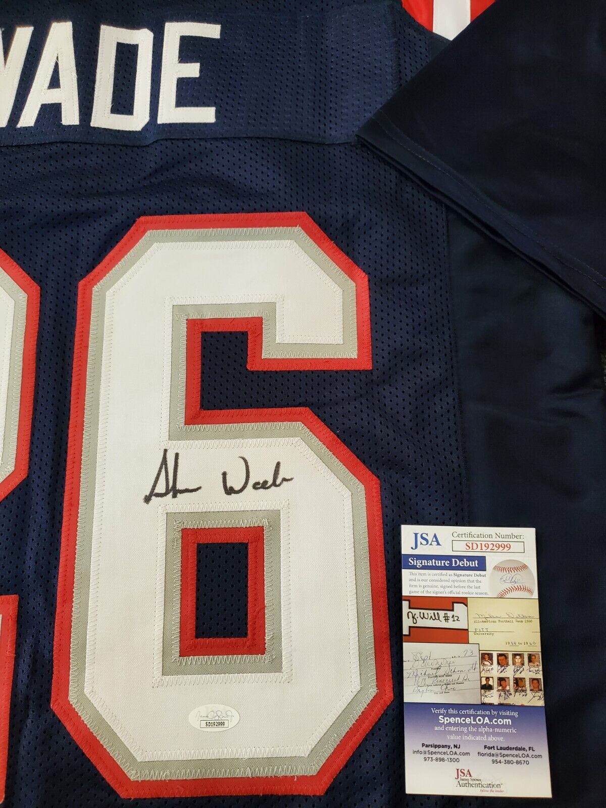 MVP Authentics New England Patriots Shaun Wade Autographed Signed Jersey Jsa  Coa 125.10 sports jersey framing , jersey framing