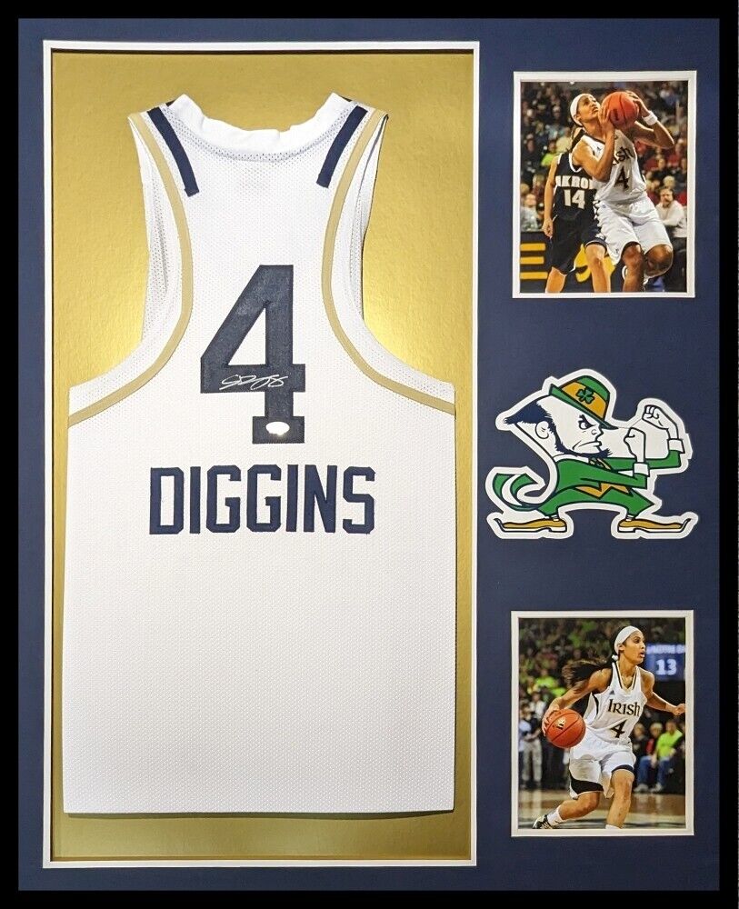 MVP Authentics Framed Notre Dame Fighting Irish Skylar Diggins Autographed Signed Jersey Psa 360 sports jersey framing , jersey framing