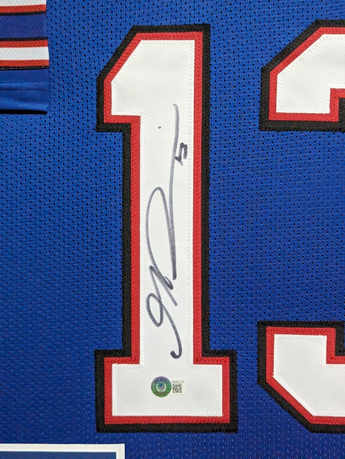 MVP Authentics Framed Buffalo Bills Gabe Davis Autographed Signed Jersey Beckett Holo 427.50 sports jersey framing , jersey framing
