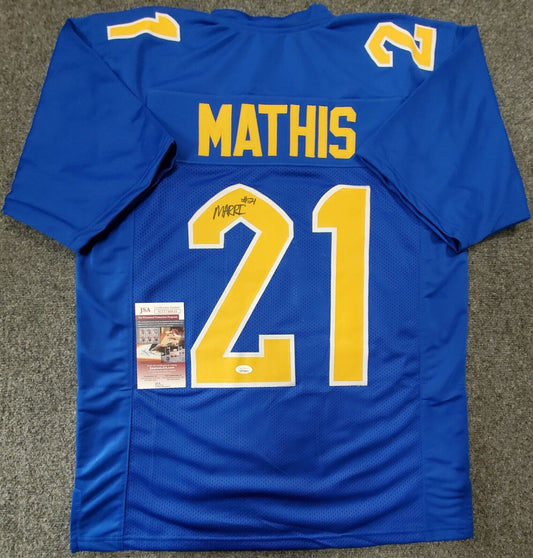 MVP Authentics Pitt Panthers Damarri Mathis Autographed Signed Jersey Jsa Coa 54 sports jersey framing , jersey framing