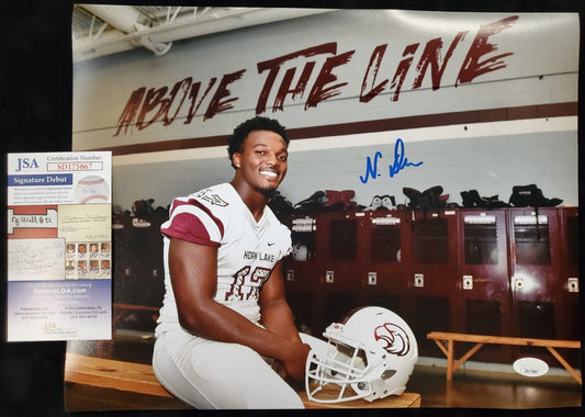 MVP Authentics Horn Lake Eagles Nakobe Dean Autographed Signed 11X14 Photo Jsa Coa 58.50 sports jersey framing , jersey framing