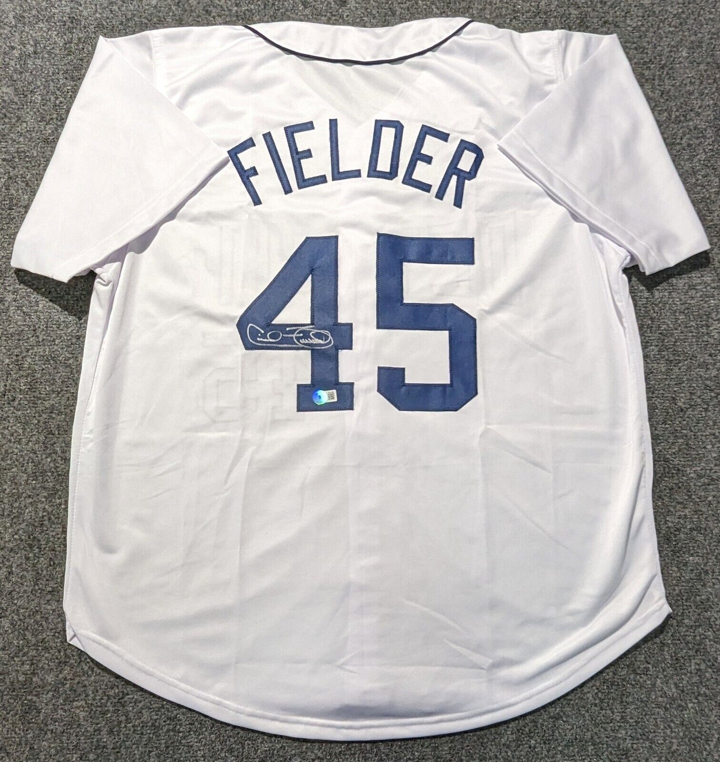 MVP Authentics Detroit Tigers Cecil Fielder Autographed Signed Jersey Beckett Holo 108 sports jersey framing , jersey framing