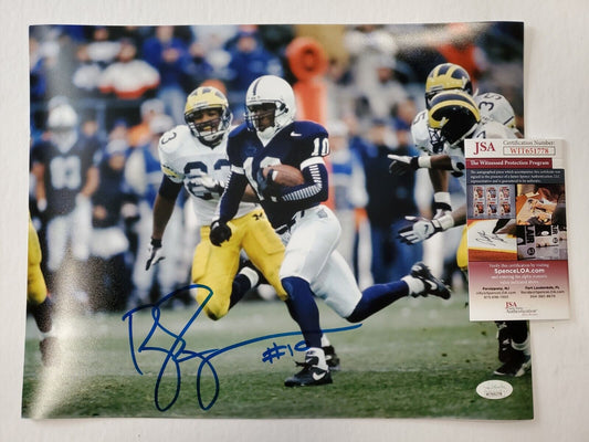 MVP Authentics Penn State Nittany Lions Bobby Engram Autographed Signed 11X14 Photo Jsa  Coa 71.10 sports jersey framing , jersey framing