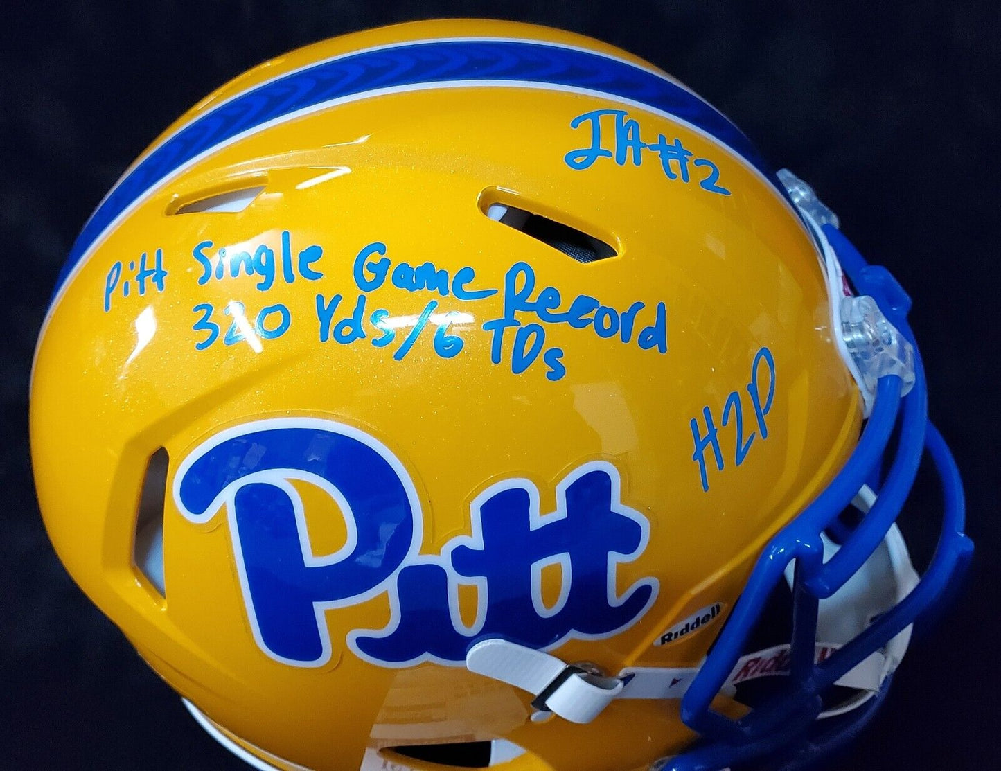 MVP Authentics Pitt Panthers Izzy Abanikanda Signed 3X Inscribed Full Size Authentic Helmet Jsa 405 sports jersey framing , jersey framing