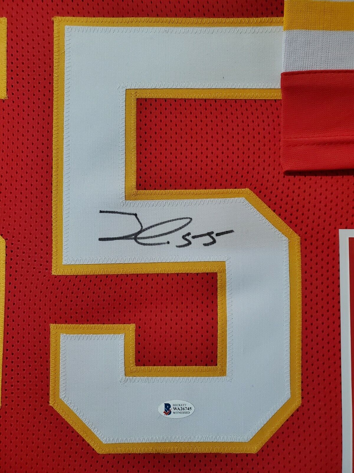 MVP Authentics Kansas City Chiefs Framed Frank Clark Autographed Signed Jersey Beckett Coa 405 sports jersey framing , jersey framing