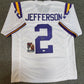MVP Authentics Lsu Tigers Justin Jefferson Autographed Signed Jersey Jsa Coa 143.10 sports jersey framing , jersey framing