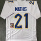 MVP Authentics Pitt Panthers Damarri Mathis Autographed Signed Jersey Jsa Coa 54 sports jersey framing , jersey framing