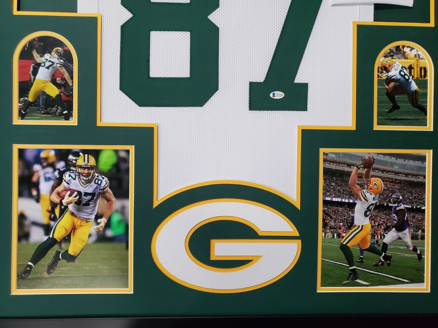 MVP Authentics Framed Green Bay Packers Jordy Nelson Autographed Signed Jersey Beckett Coa 539.10 sports jersey framing , jersey framing